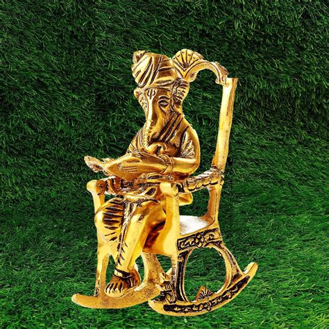 Buy Ganesha Reading Ramayana Statue Hindu God Ganesh Ganpati Sitting on ...