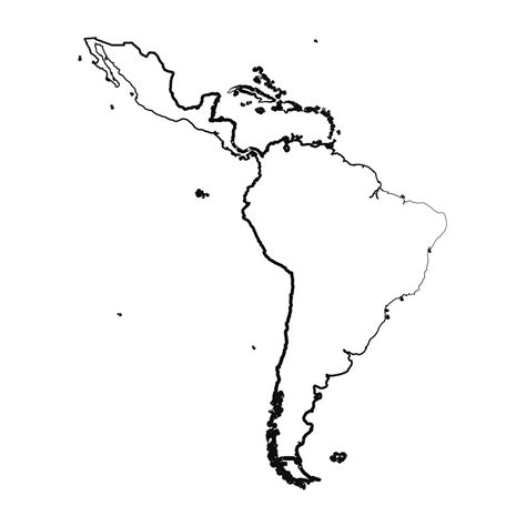 Hand Drawn Lined Latin America Simple Map Drawing 25841190 Vector Art ...