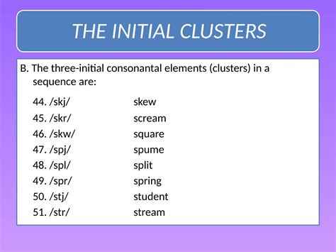 CONSONANT CLUSTERS ELEMENTS PHONOLOGY.pptx