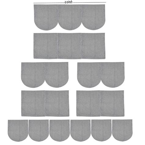 A.P Handloom Jute Solid Pattern 7 Seater Sofa Cover with Arm, Silver ...