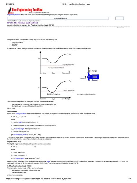 Image result for Net Positive Suction Head Explained