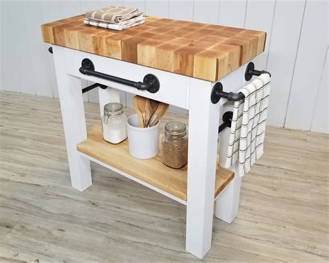 Famous Butcher Block Island On Wheels Ideas