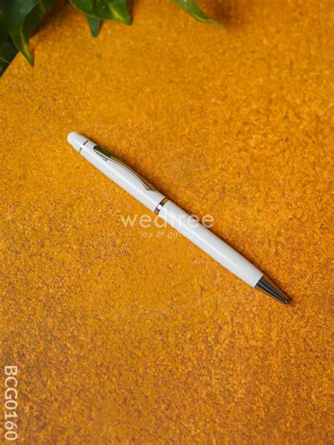 Touch Screen Tip Roller Pen (Pearl White Finish) - BCG0160 – Wedtree