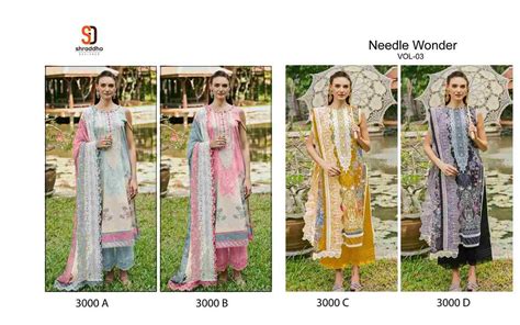 NEEDLE WONDER VOL-3 BY SHRADDHA DESIGNER 3000-A TO 3000-D SERIES ...