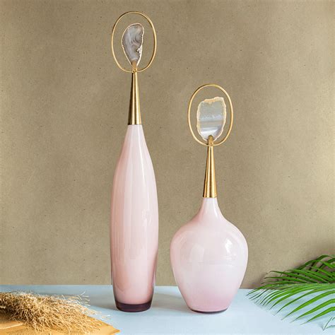 Buy Milano Handblown Glass Decorative Showpiece-Pair | Dekor Company