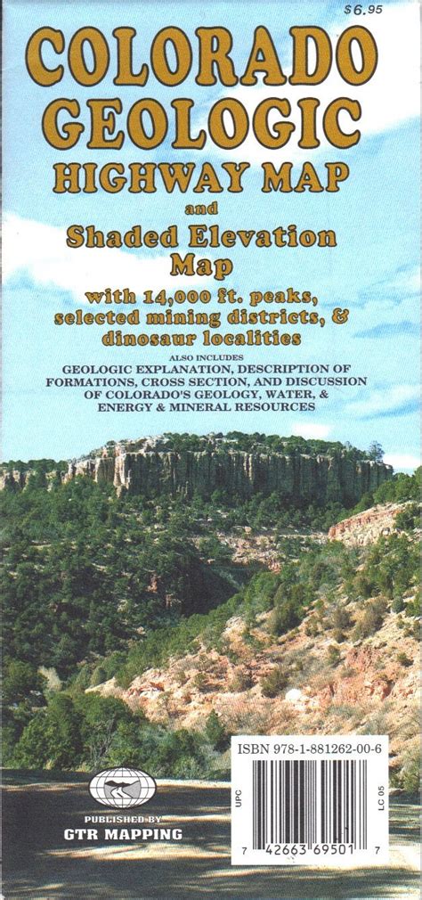 Buy Colorado Geologic Highway and Shaded Elevation with 14,000 Foot ...