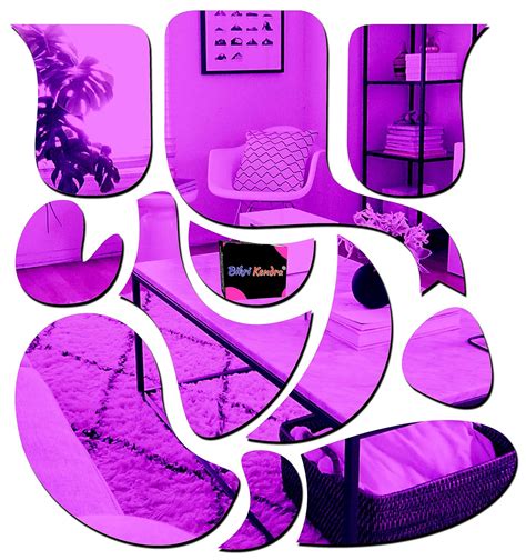 Bikri Kendra - Ganesha Purple 3D Acrylic Decorative Mirror Wall Sticker ...