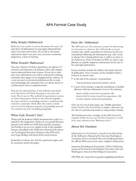 Image result for Case Study Examples APA Format