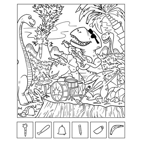 Hidden Pictures Printables - Free coloring pages to print