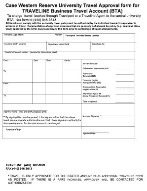 Traveline Case Western Form - Fill and Sign Printable Template Online