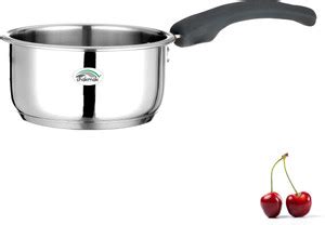 Chakmak Stainless steel sandwich bottom Sauce pan with Silicon Handle ...