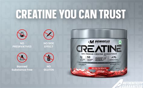 Bigmuscles Nutrition Creatine [257g, 83 Servings] | Unflavoured ...