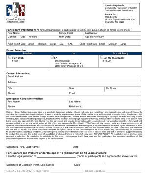 Fillable Online registration form - CaroMont Community Challenge Fax ...