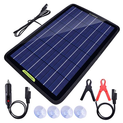 ECO-WORTHY 12 Volts 10 Watts Portable Power Solar Panel Battery Charger ...