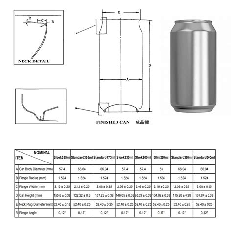 Beverage Can 12 Oz Dimensions Drawings, 57% OFF
