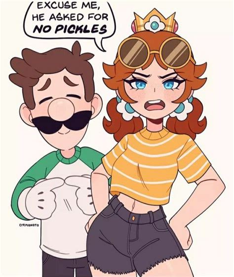 Princess Daisy & Luigi 🌼💚 | Digital art | Super mario art, Mario fan ...