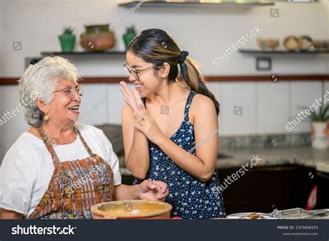 Hot Grandma In Kitchen