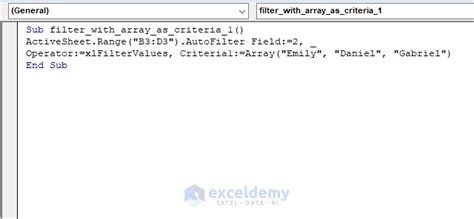 Filter Function Criteria Array 的图像结果