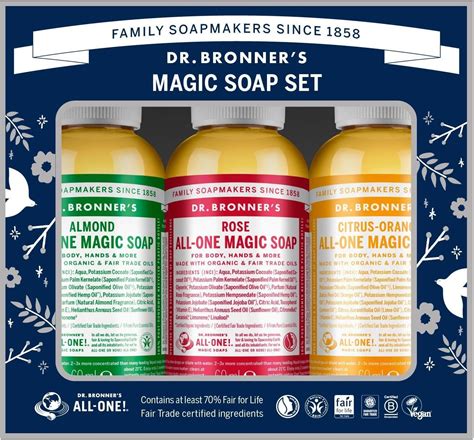 Dr. Bronner's Bath and Body Magic Soap Set : Amazon.com.au: Beauty