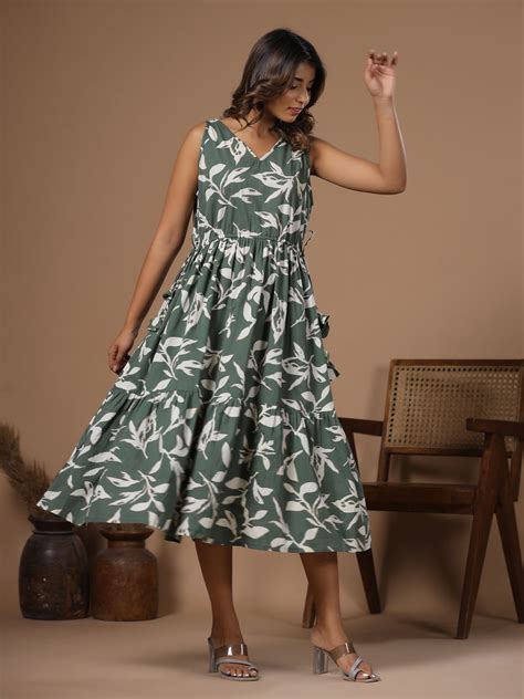 Floral Printed Ethnic Dress