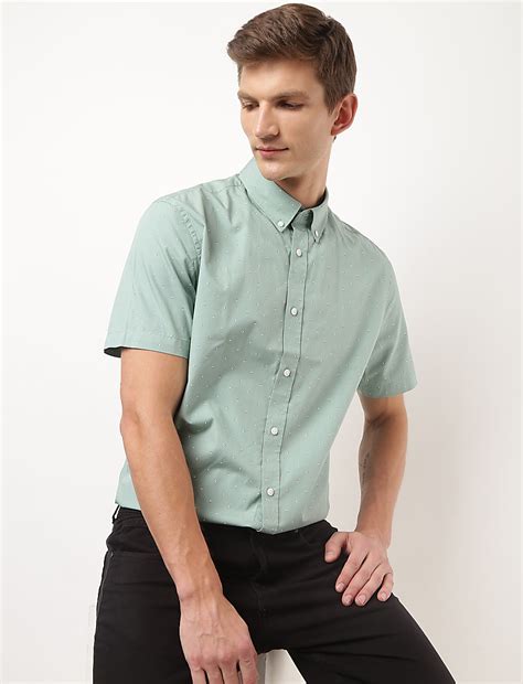 Buy Pure Cotton Printed Spread Collar Shirt at Marks & Spencer