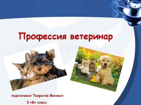 Профессия Ветеринар - презентация онлайн