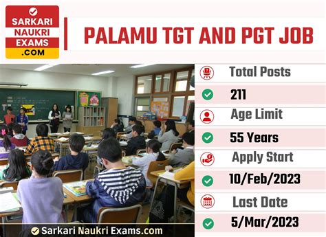 District Education Office Palamu TGT and PGT Recruitment Form 2023 ...