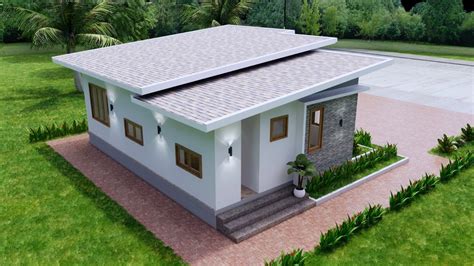 Design house Compact 3 Bedroom House Plan with Shed Roof - PDF & India ...