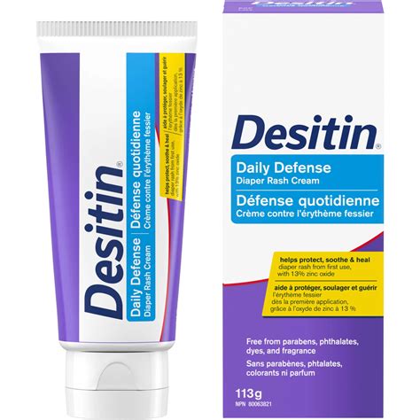 Desitin Daily Defense Diaper Rash Cream with 13% Zinc Oxide ...