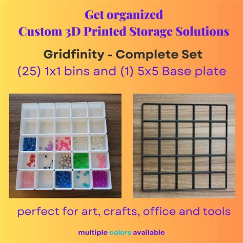 Buy 3D Printed Gridfinity Drawer Organizer Kit: Modular Workshop ...