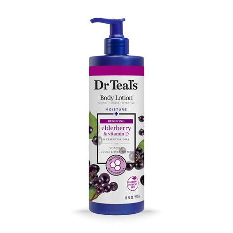 Dr Teal's Moisture + Renewing Elderberry & Vitamin D Body Lotion, 18 oz ...