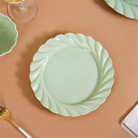Green Dinner Set For 6 - Lao Luxury 22 Piece Dinner Set | Nestasia