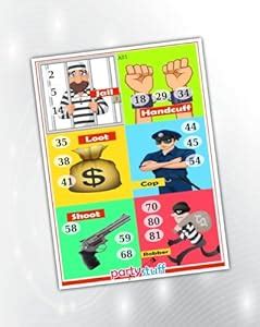 PartyStuff Thief Police Theme Tambola Housie Tickets - Thief Police ...