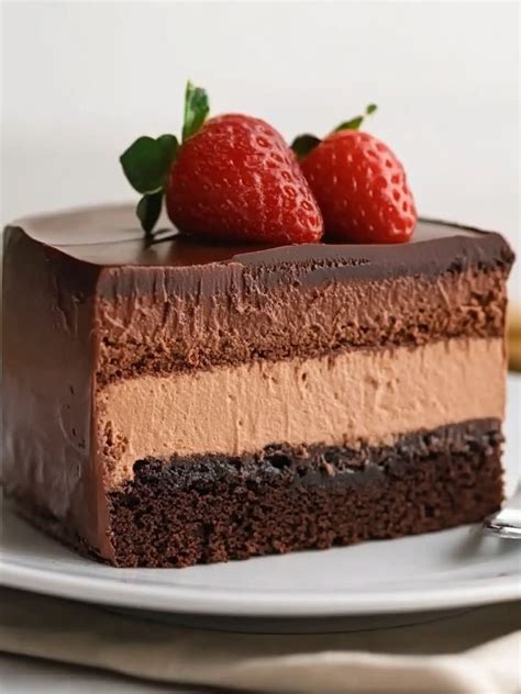 Triple Chocolate Mousse Cake