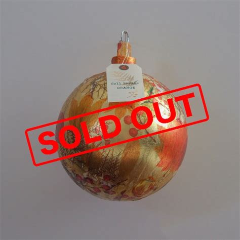 「落葉オレンジ」ボールオーナメント〈半艶タイプ〉 / 「fall Leaves ORANGE」Ball Ornament〈Semi-gloss ...