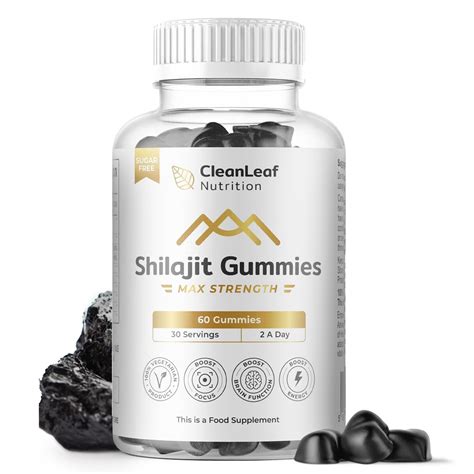 Sugar Free Shilajit Gummies Max Strength Pure 100 Authentic Himalayan ...