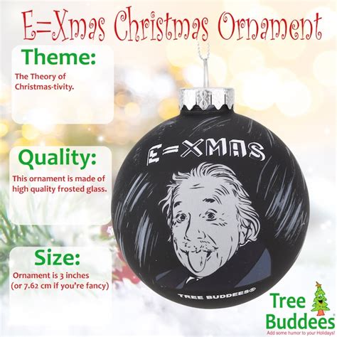 Tree Buddees E=Xmas Albert Einstein Glass Christmas Ornament in the ...