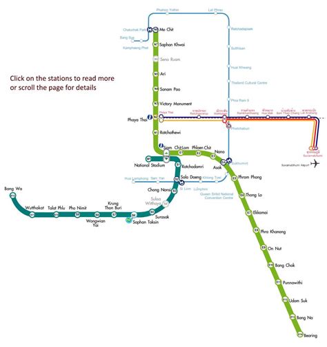 Bts route map in bangkok - Map of bts route map in bangkok (Thailand)