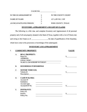 Sample Probate Inventory List - Fill Online, Printable, Fillable, Blank ...