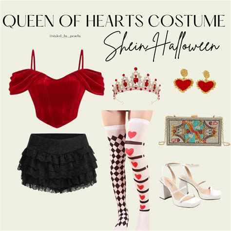 Queen of Hearts Halloween Costume | SHEIN DIY Costume Inspo | Queen of ...
