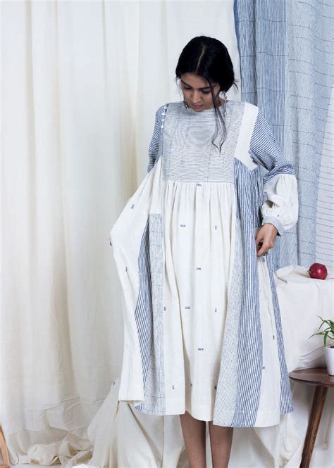 Mix & match kala cotton gathered dress, buy organic clothing online ...