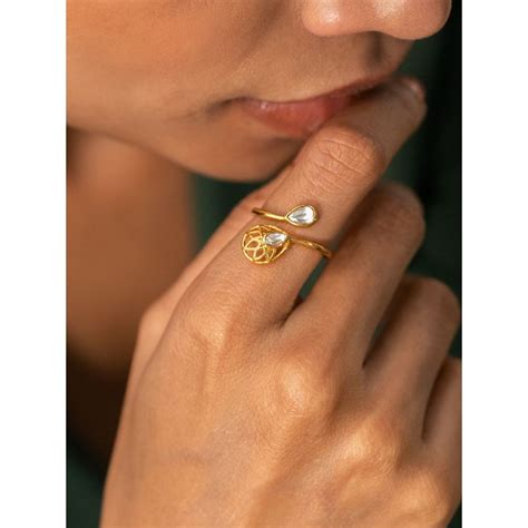 Buy Shaya by CaratLane Queen of Encouragement Ring in Gold Plated 925 ...