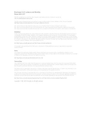 Fillable Online unicode Enclosed CJK Letters and Months - Unicode ...