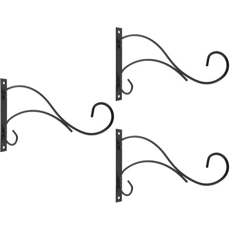 Set of 3 Ceiling Plant Hangers Stand Hanging Plants Pots Black ...