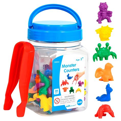 Buy edxeducation Monster Counters - Set of 36 - Early Math ...