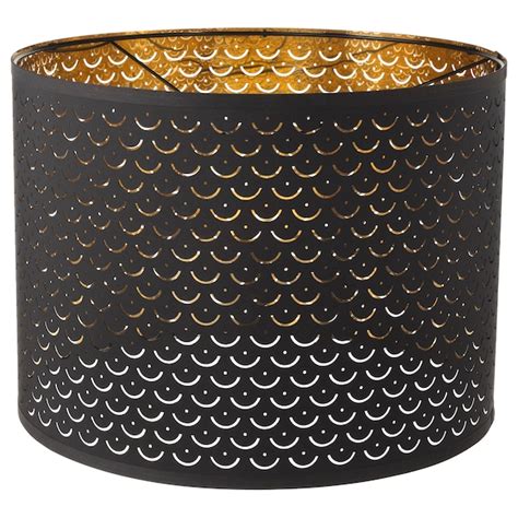 NYMÖ lamp shade, black/brass-colour, 44 cm (17") - IKEA
