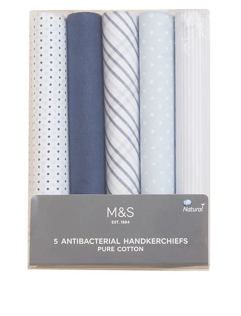 Buy 5pk Pure Cotton Handkerchiefs at Marks & Spencer
