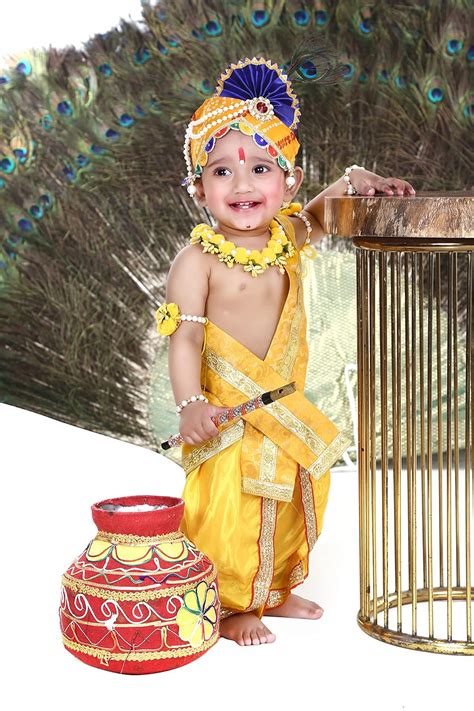 Raj Fancy Dresses Shri Krishna Dress for Baby Boy & Girl, Janmashtmi ...
