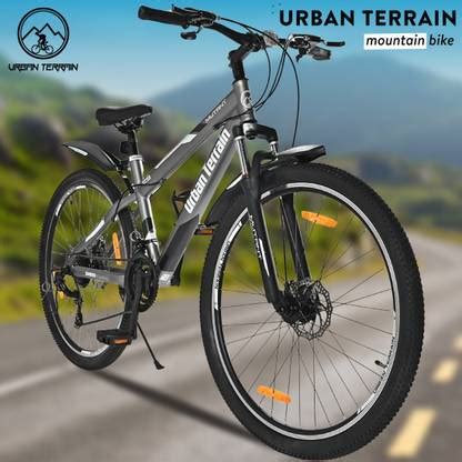 Urban Terrain Mutant 29 Grey Steel MTB With 21 Shimano Gear & Ride ...