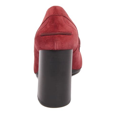G2140 decollete donna TOD'S MAXI DOPPIA T suede dark red shoe woman